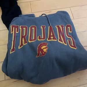 Dark grey Trojan hoodie no stains
